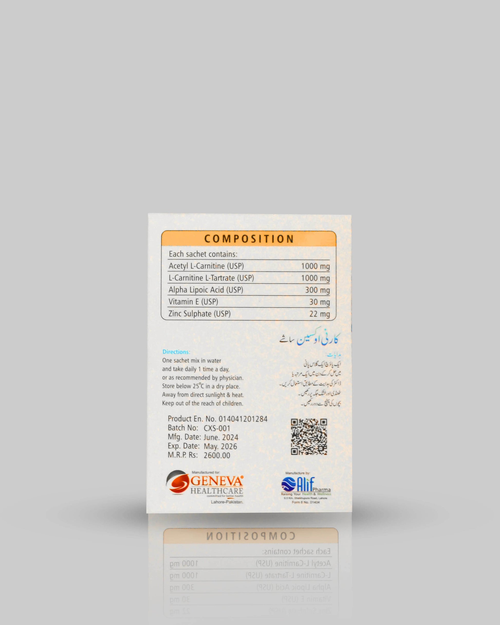 Carnioxyn Sachet - Geneva Healthcare 